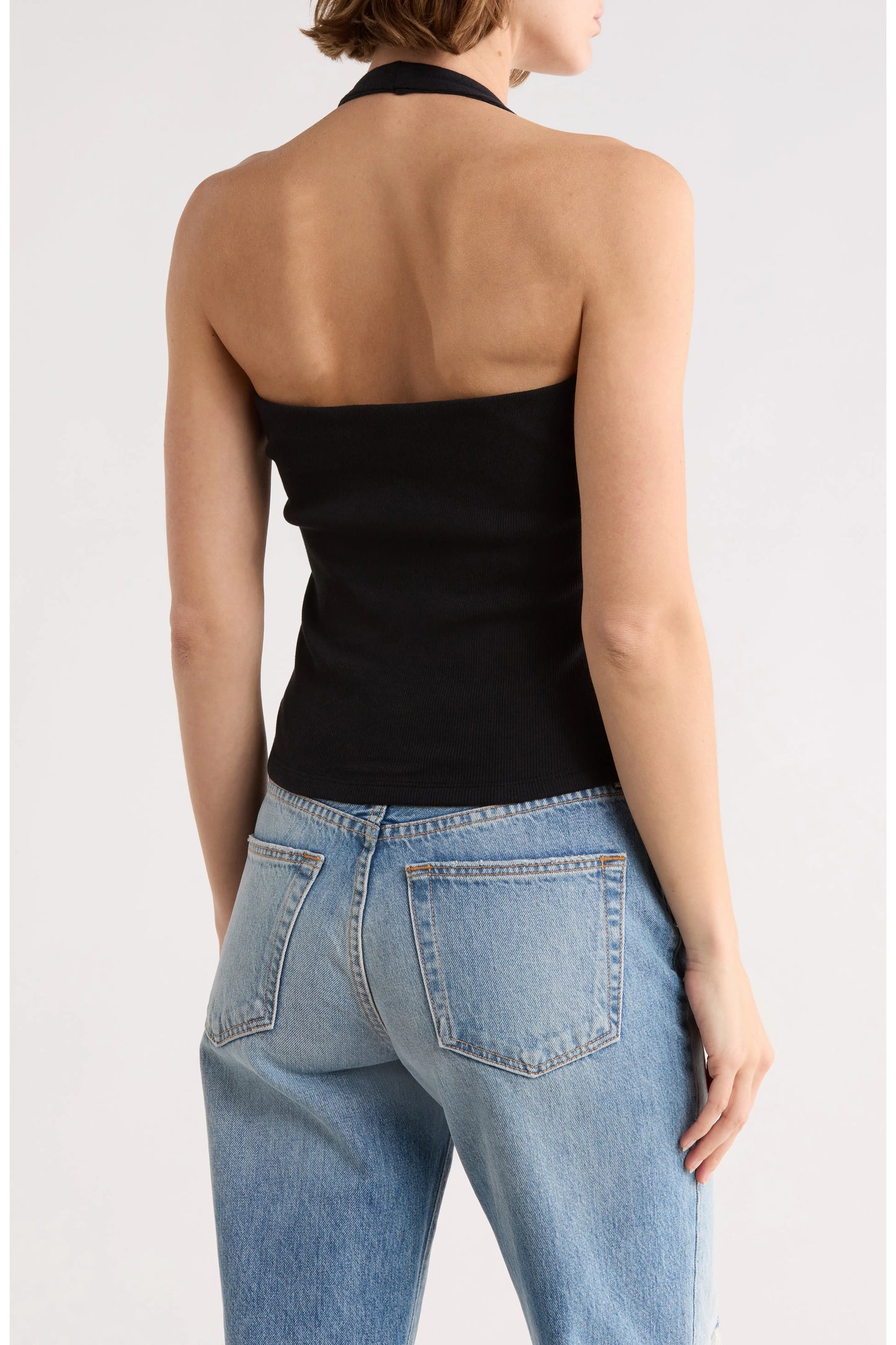 Suzette Rib Grommet Halter Top