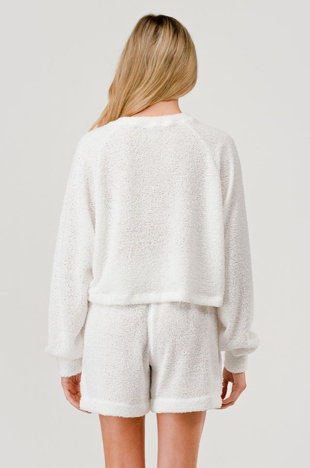 Plush Cropped Top - Off White