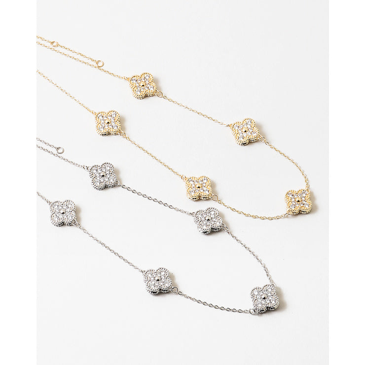 Clover and Diamond Necklace