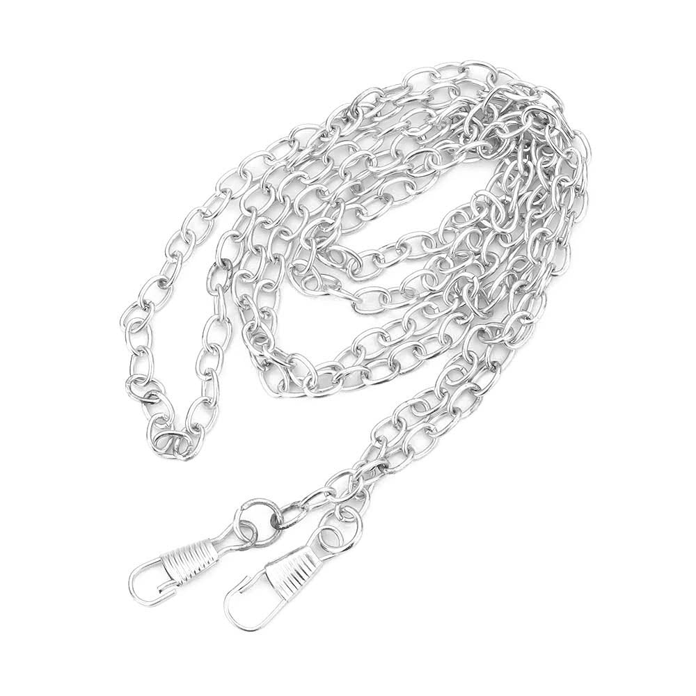 Studded Evening Clutch Bag / Crossbody Bag Silver Strap