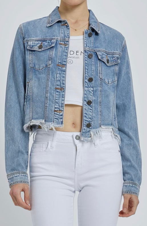 Hidden Regular Fitted Jacket With Uneven Hem
