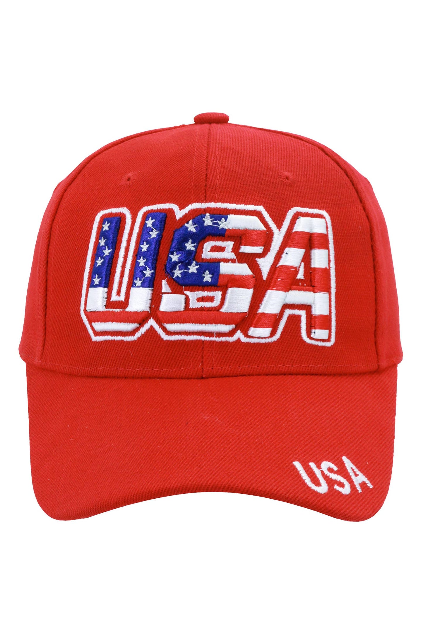 USA Patriotic Logo Velcro Back Acrylic Baseball Cap