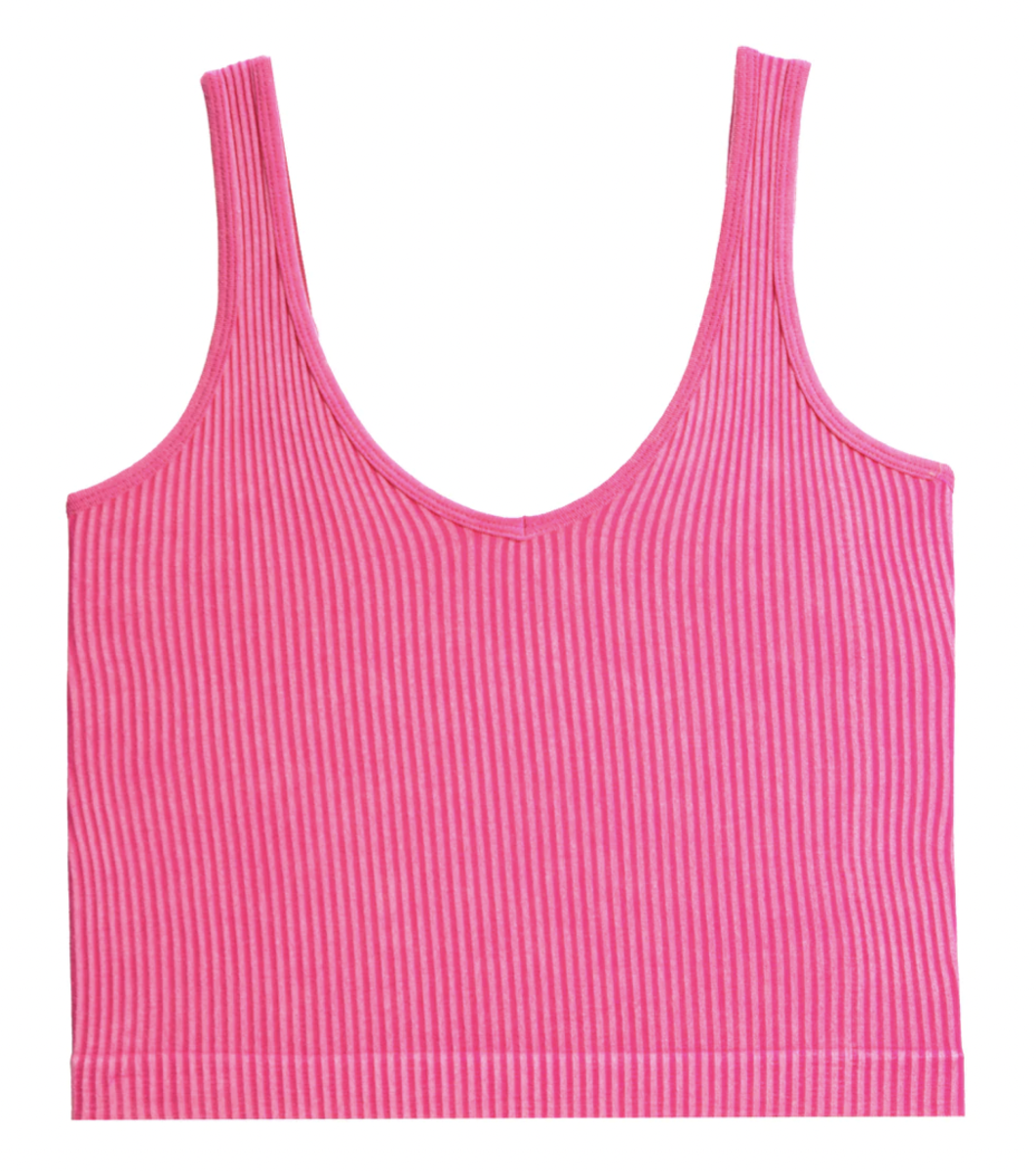 Suzette Ribbed Brami V-Neck Tank