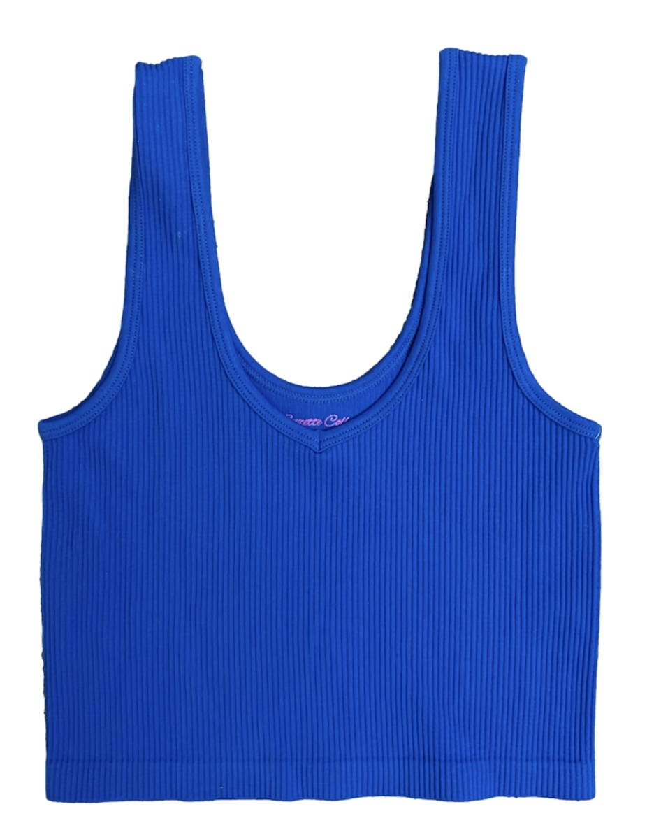 Suzette Ribbed Brami V-Neck Tank