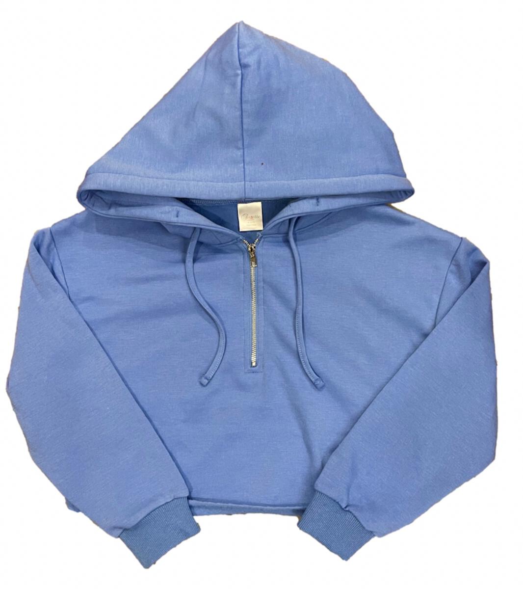 Suzette Tween Brushed Soft Cloud Crop Hoodie