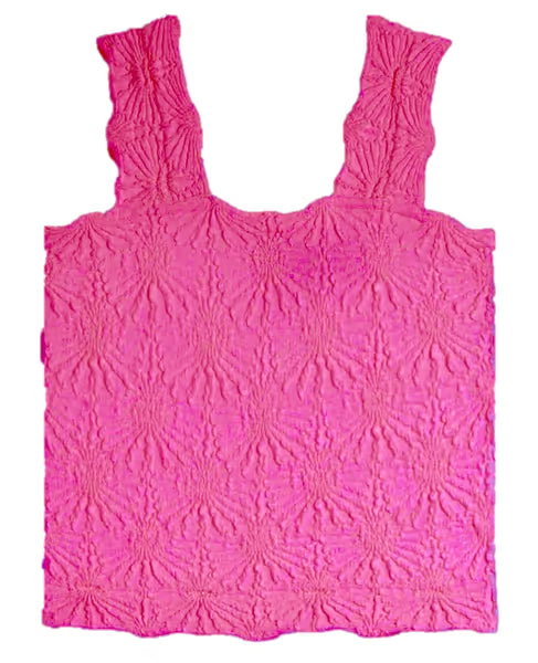 Smocking Tween Lace Tank