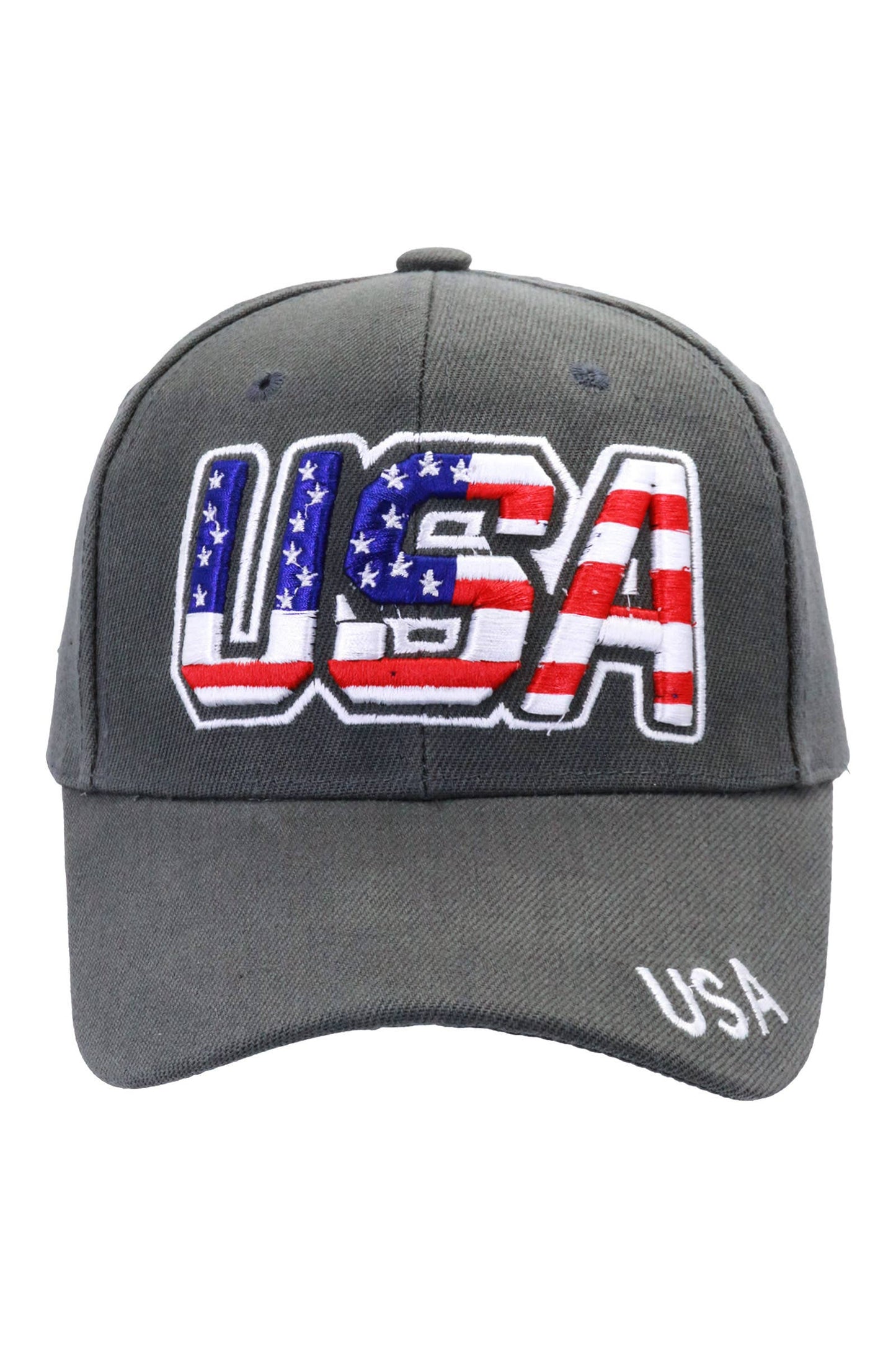 USA Patriotic Logo Velcro Back Acrylic Baseball Cap