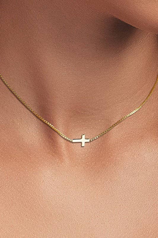STAINLESS STEEL TARNISH FREE CROSS NECKLACE