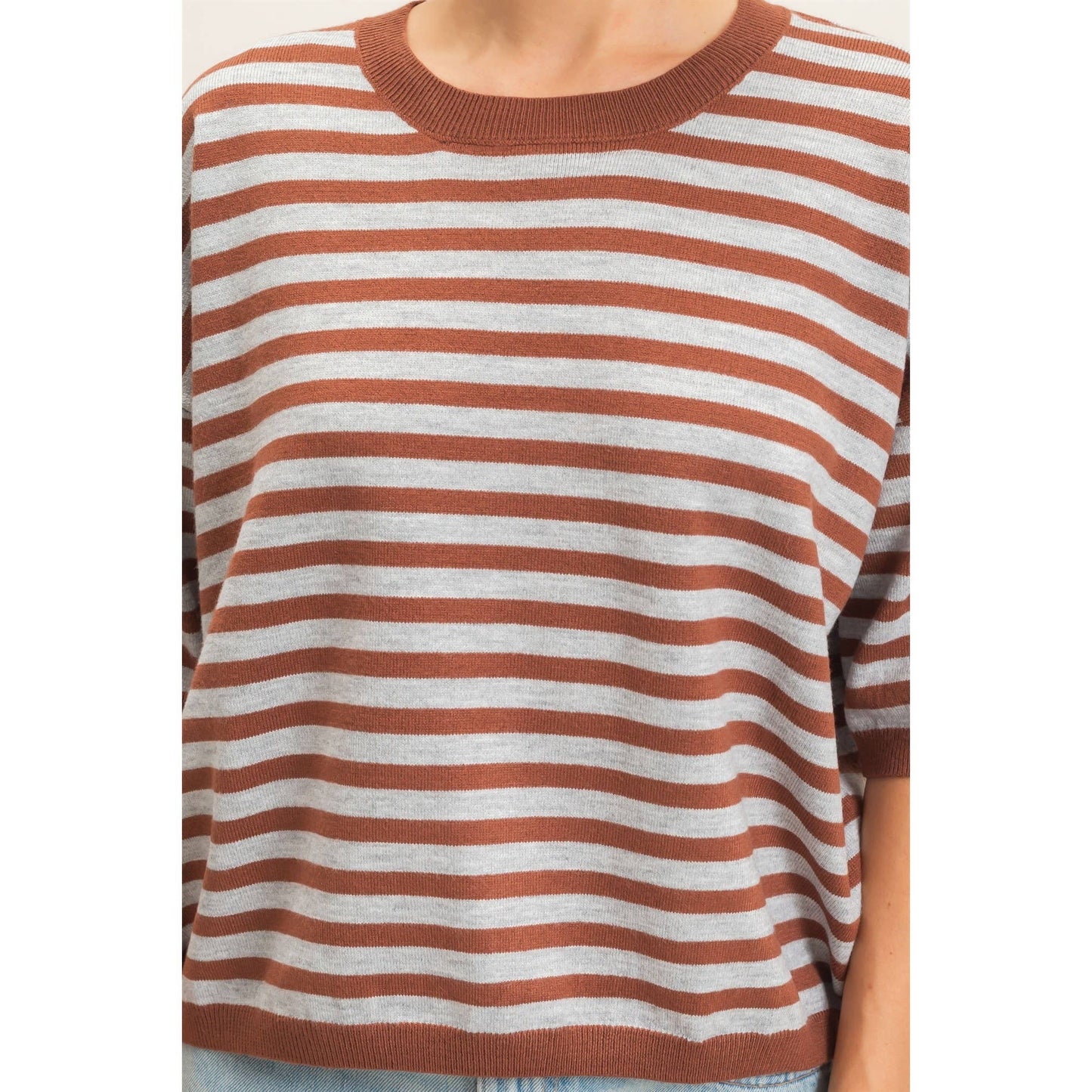 Striped Crew Neck Sweater