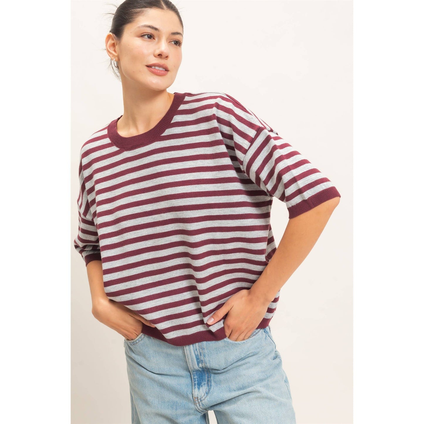 Striped Crew Neck Sweater