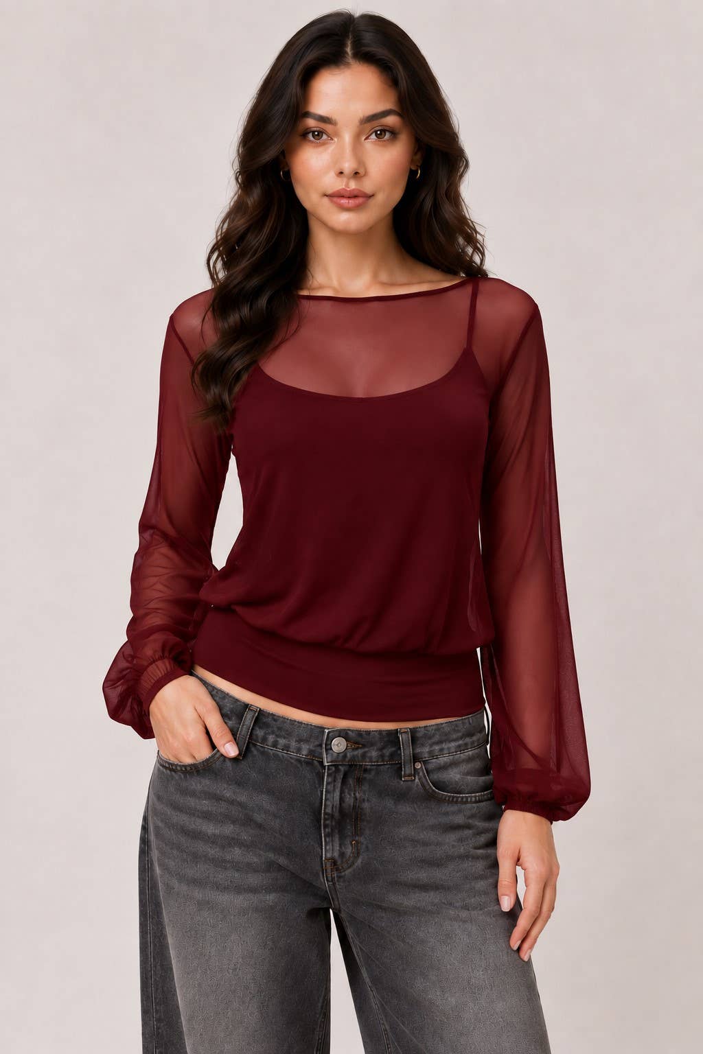 Bell Sleeve Top with Cami Tank