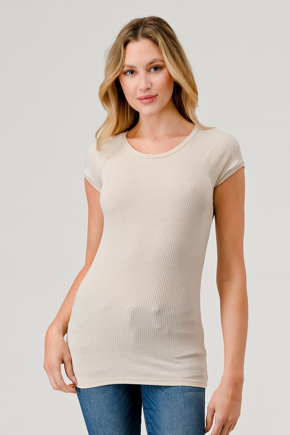 Hashttag Short Sleeve Raglan Top