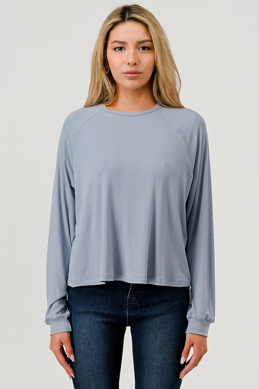 Loose Fit Long Sleeve Raglan Top