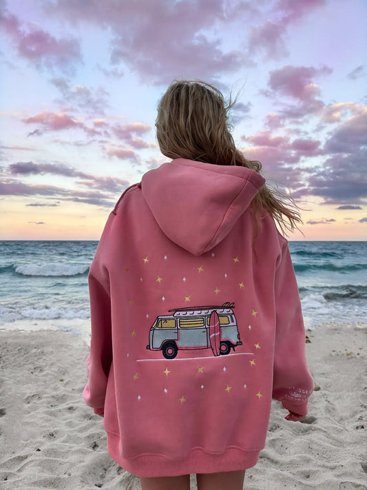 Sunkissed Cocunut Embroidered Van Star Hoodie