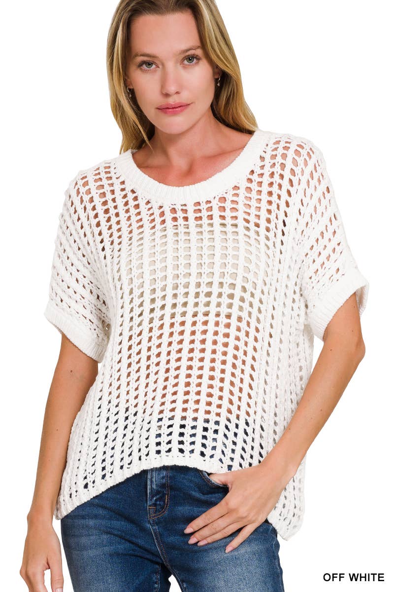 Crochet Sweater Knit Top