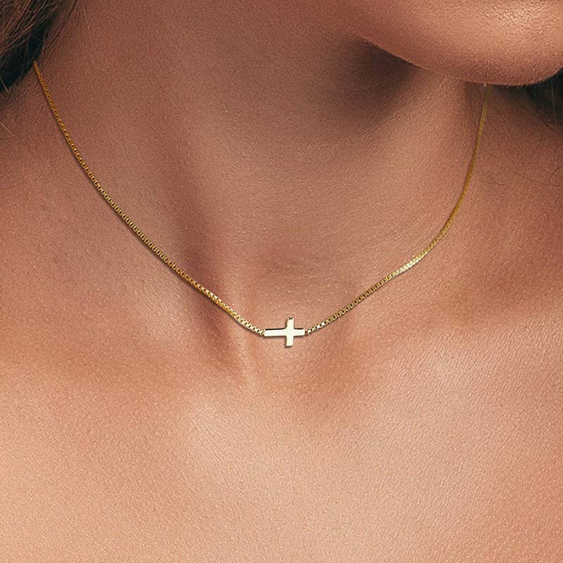 STAINLESS STEEL TARNISH FREE CROSS NECKLACE