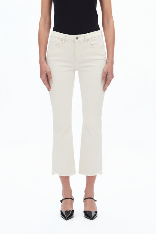 Bayeas Mid Rise Frayed Hem Denim Short Length