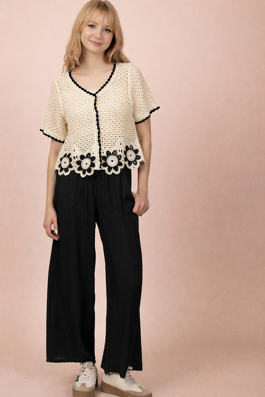 Wide Leg Woven Pants