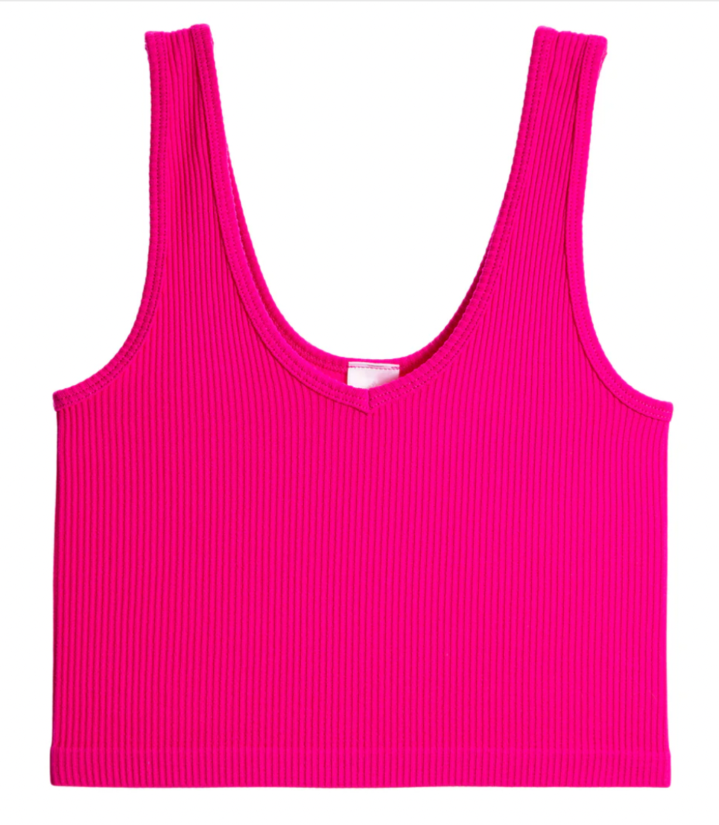 Suzette Ribbed Brami V-Neck Tank