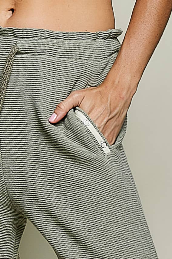 Pol Clothing Thermal Elastic Waist Band High Rise Wide Leg Pants