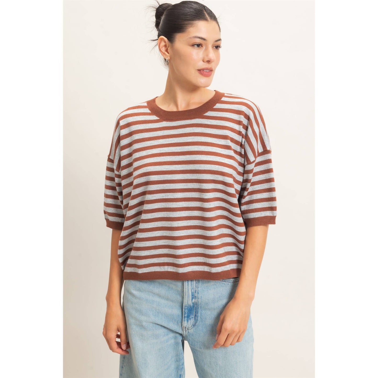 Striped Crew Neck Sweater