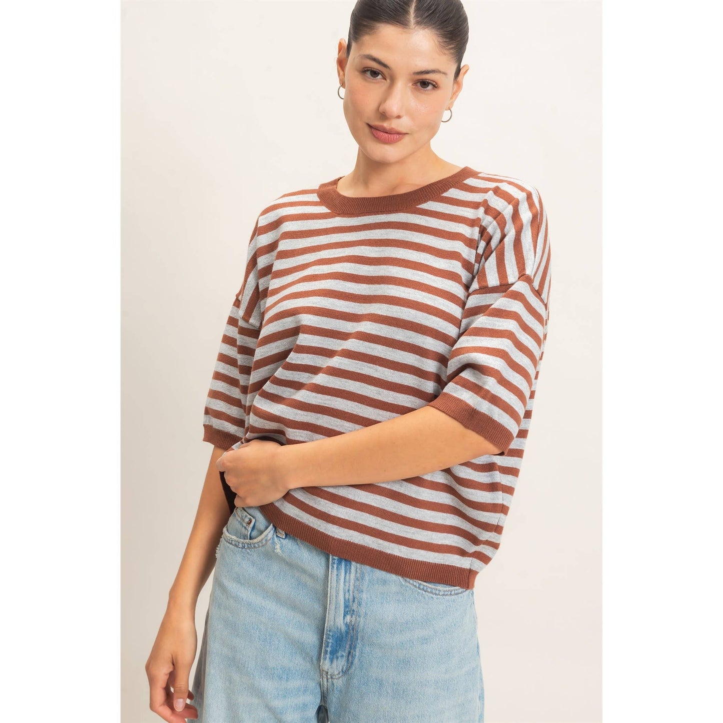 Striped Crew Neck Sweater