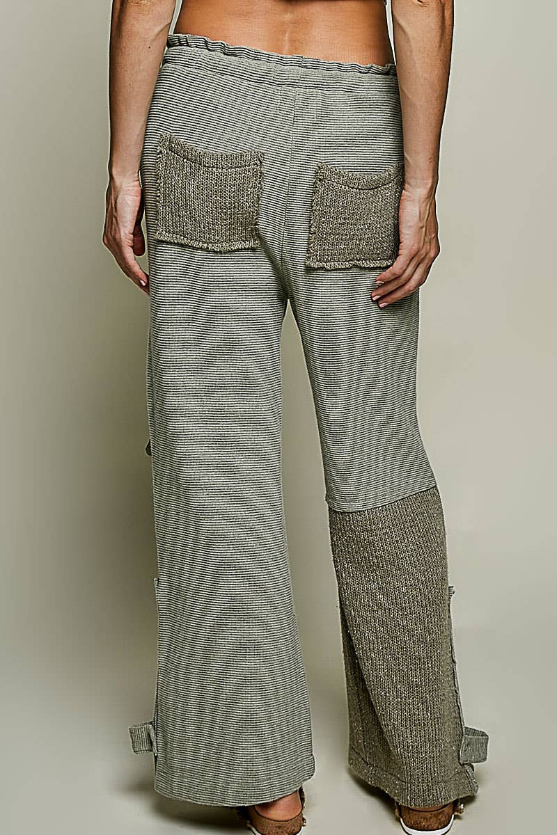 Pol Clothing Thermal Elastic Waist Band High Rise Wide Leg Pants