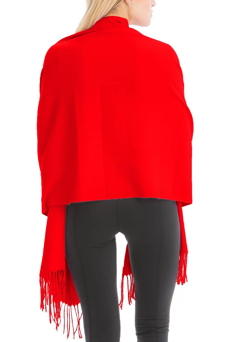 Oversized Fuzzy Twist Oblong Wrap Shawl Scarf