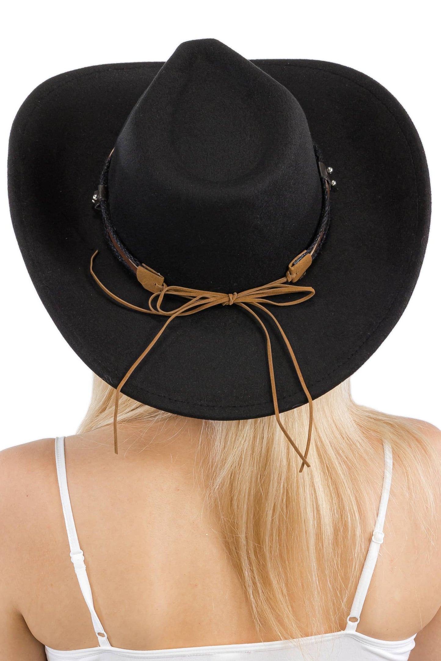 Buffalo Skull Retro Felt Cowboy Hat