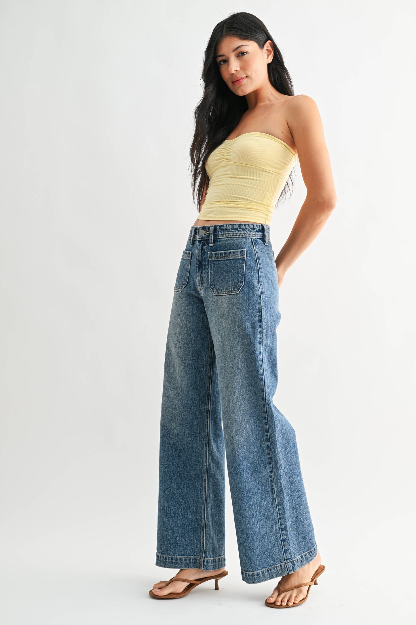 JDB Micro Patch Pocket Wide Leg