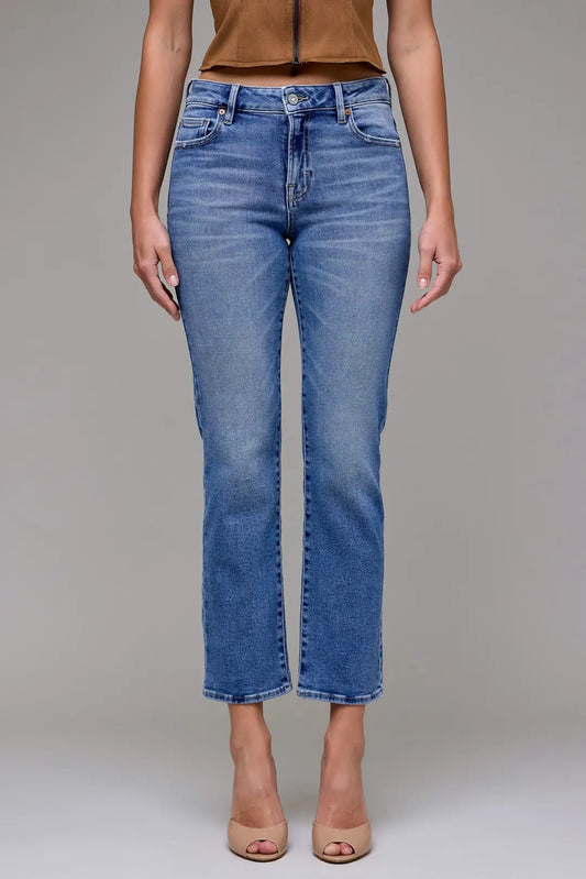 Medium Wash Clean Stretch Mid Rise Cigarette Skinny