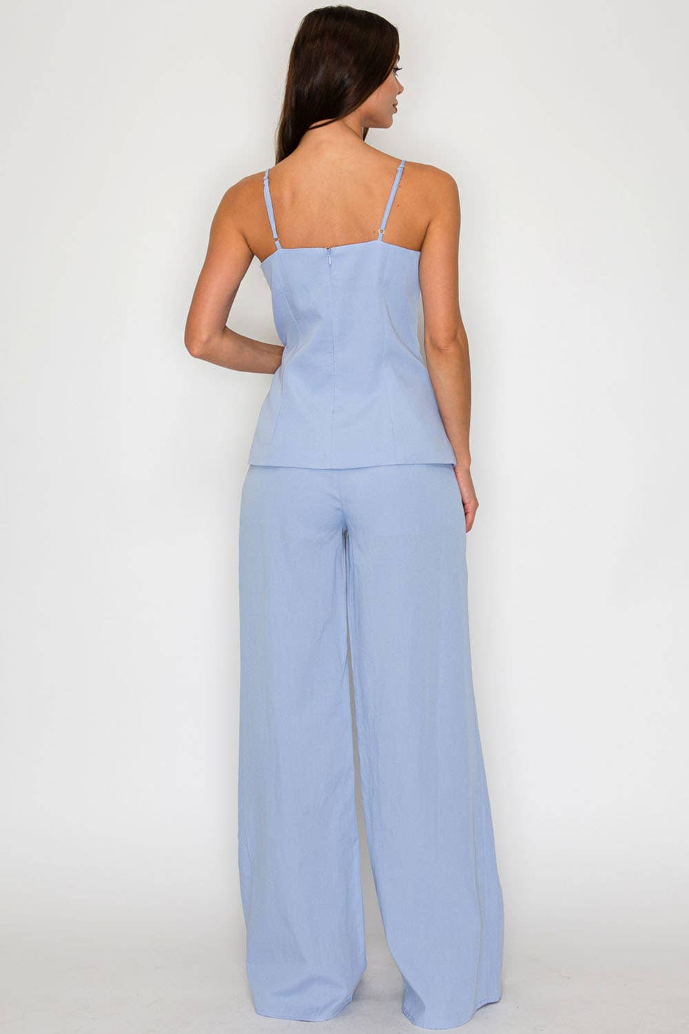 Tailored Cami Top & Wide-Leg Pants Set