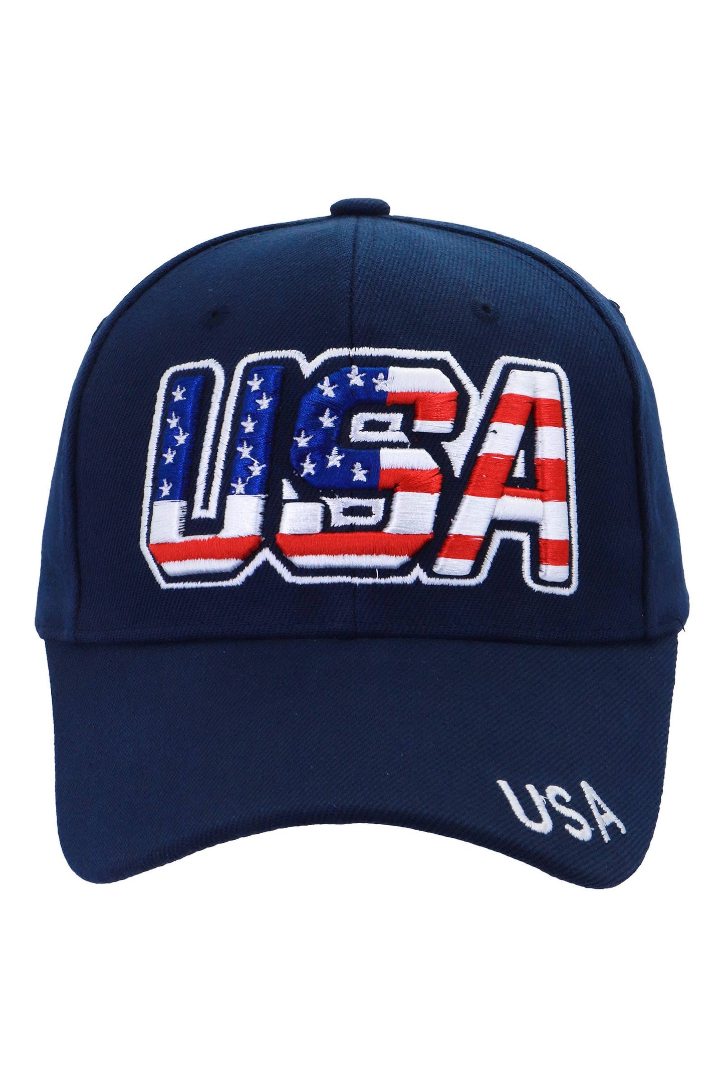 USA Patriotic Logo Velcro Back Acrylic Baseball Cap
