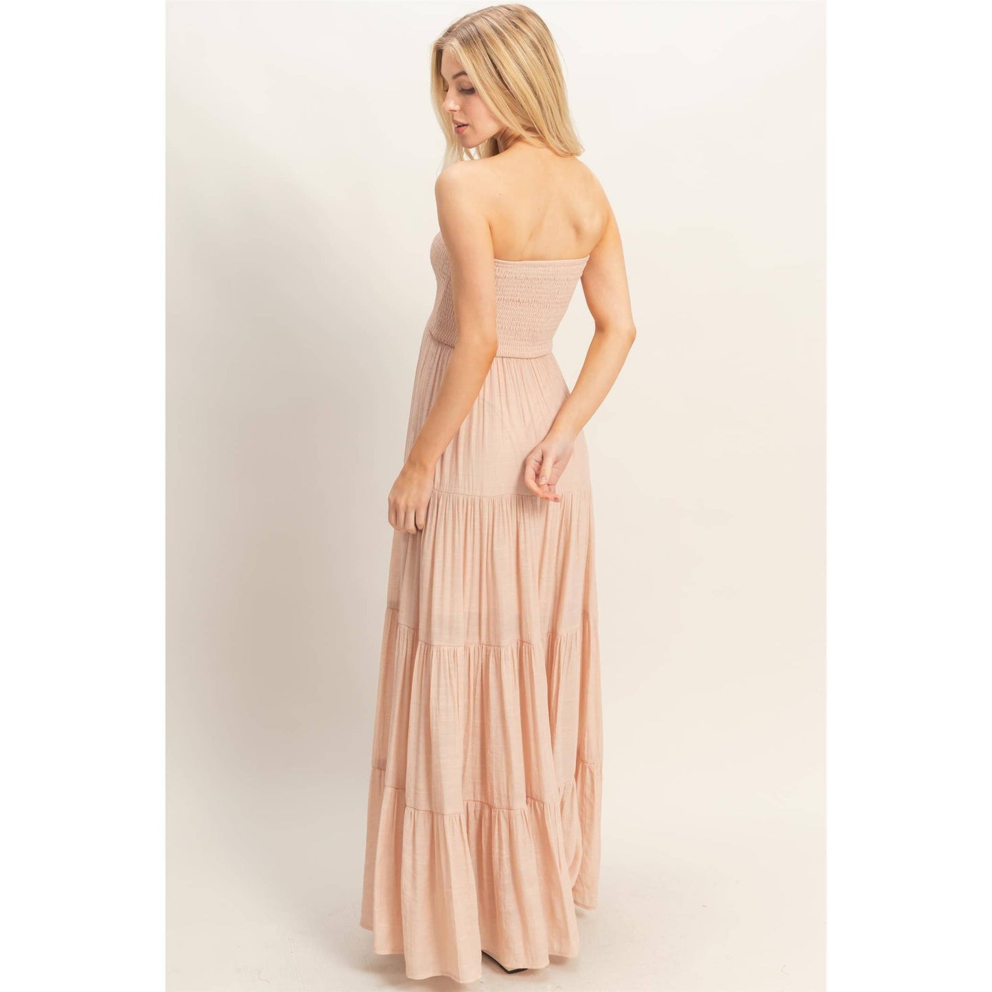 Smocked Elastic Maxi Dress