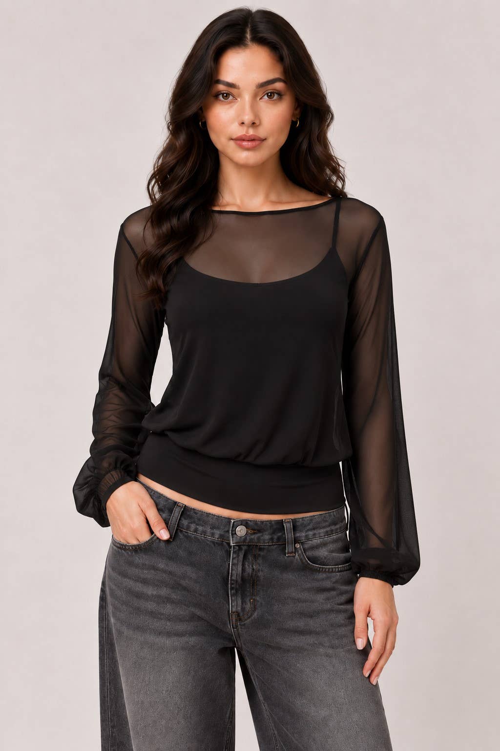 Bell Sleeve Top with Cami Tank