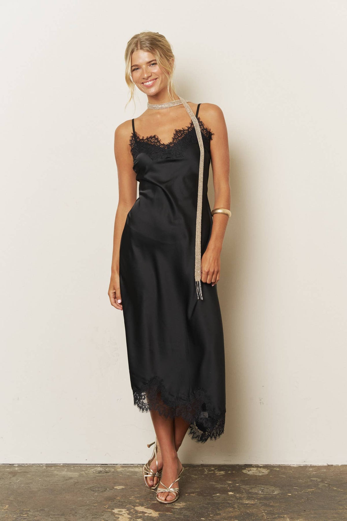 Satin Midi Dress