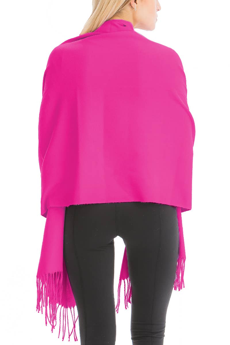 Oversized Fuzzy Twist Oblong Wrap Shawl Scarf