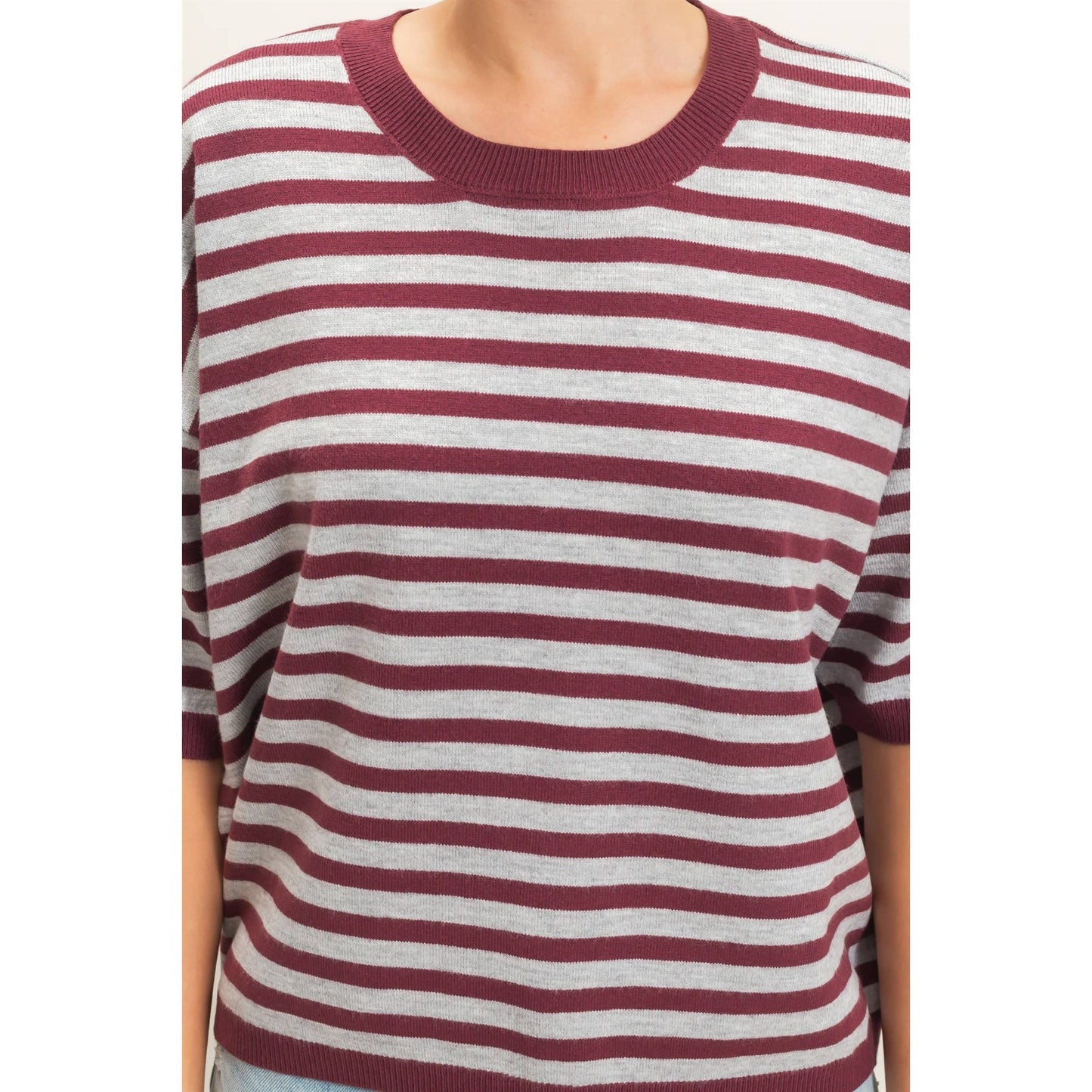 Striped Crew Neck Sweater