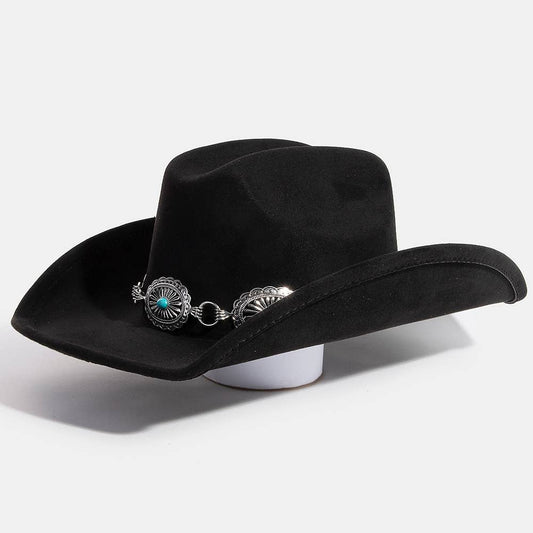 Turquoise Stud Concho Belt Western Cowboy Hat