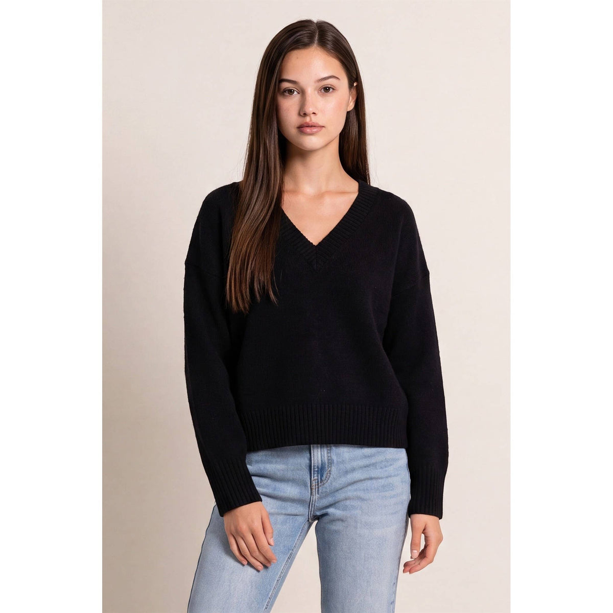 V-Neck Relaxed Fit Sweater