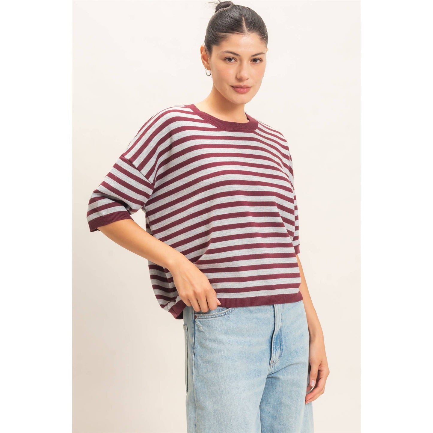 Striped Crew Neck Sweater