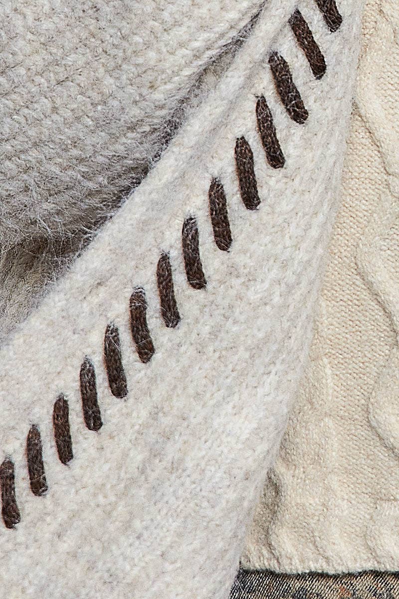 Pol Hooded Button Front Contrast Stitch Pocket Cardigan