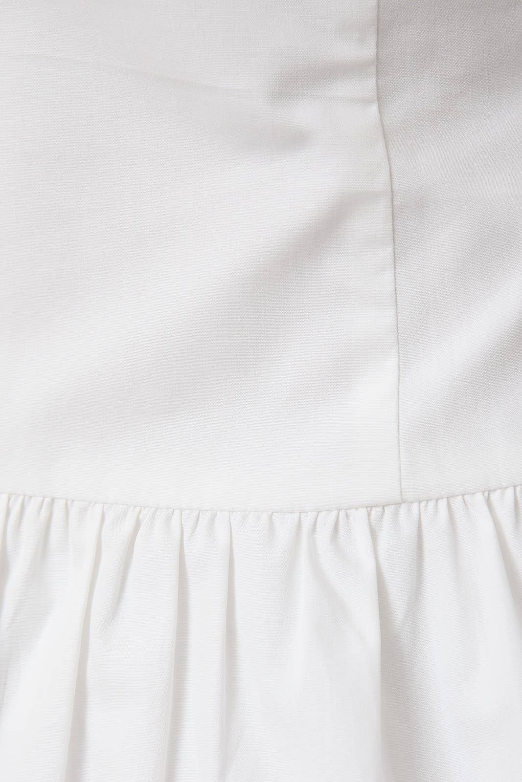 V-Neckline Poplin Mini Dress White Trim Detail