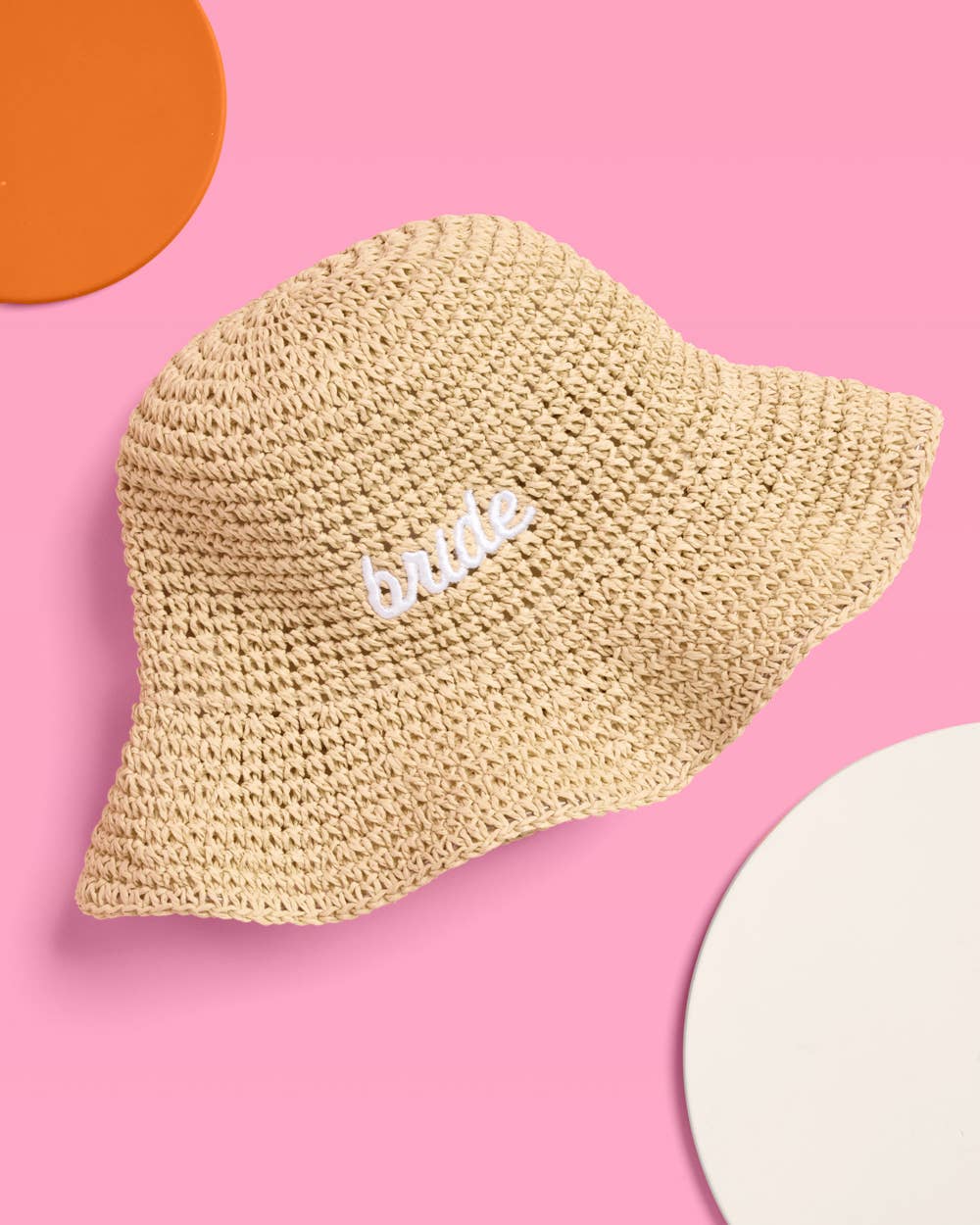 Bride Straw Bucket Hat | Bridal Headwear, Bachelorette