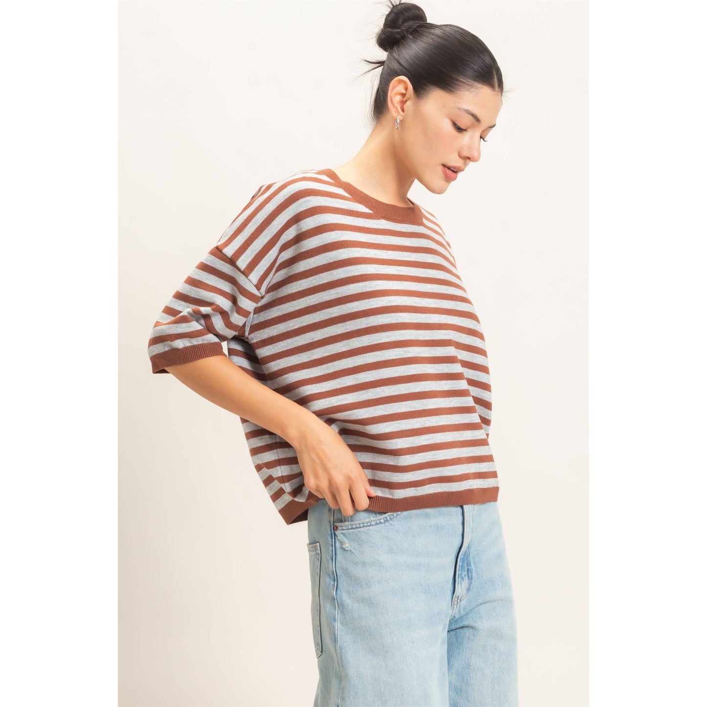 Striped Crew Neck Sweater