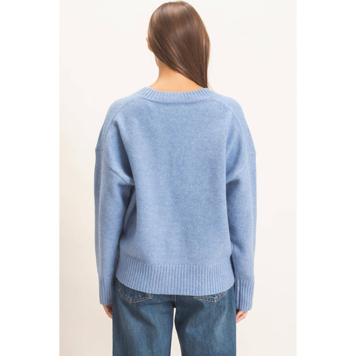 V-Neck Relaxed Fit Sweater
