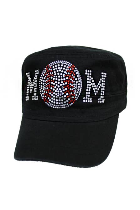 Baseball Mom Rhinestone Cap