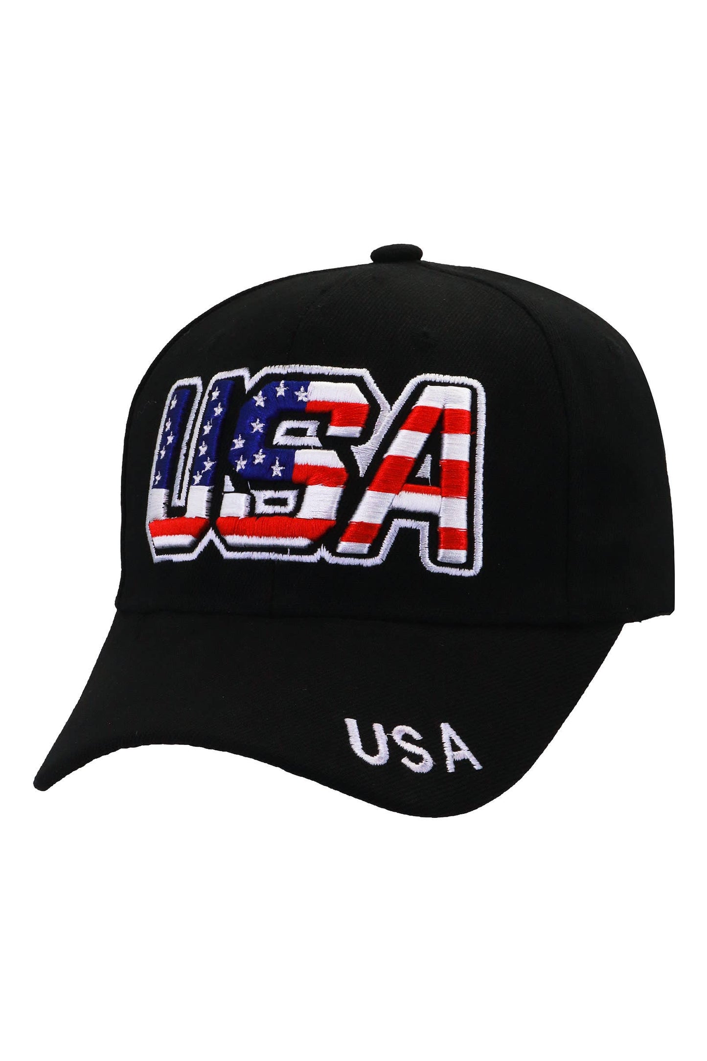 USA Patriotic Logo Velcro Back Acrylic Baseball Cap
