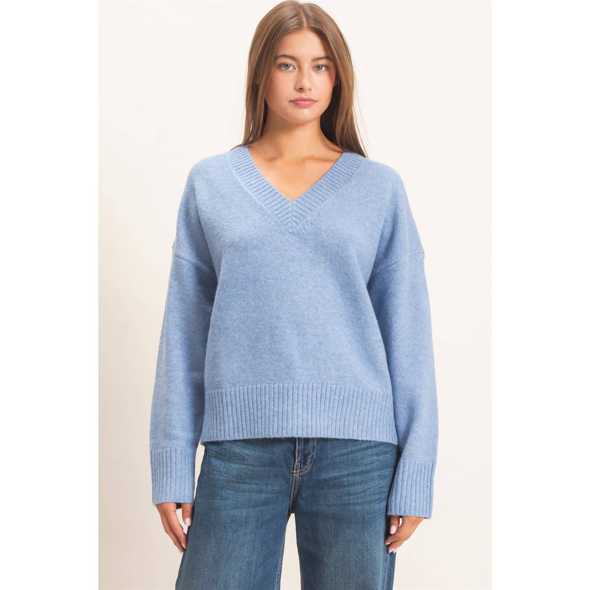 V-Neck Relaxed Fit Sweater