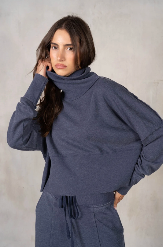 Mock neck sweatshirt